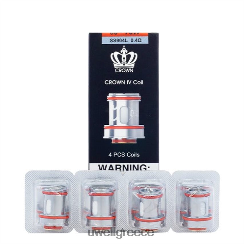 UWELL Athens - 4XVT2F183 UWELL CROWN 4 ανταλλακτικά πηνία (4-συσκευασία) διπλό πηνίο 04ohm