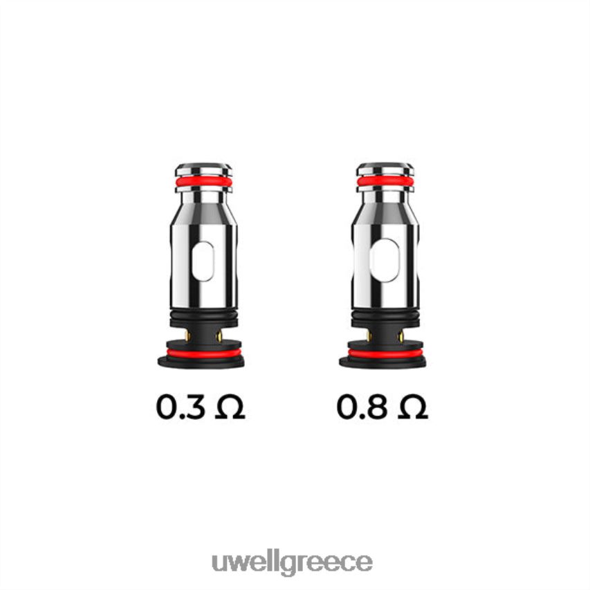 UWELL Athens - 4XVT2F83 UWELL PA ανταλλακτικά πηνία 08ohm (4-συσκευασία)