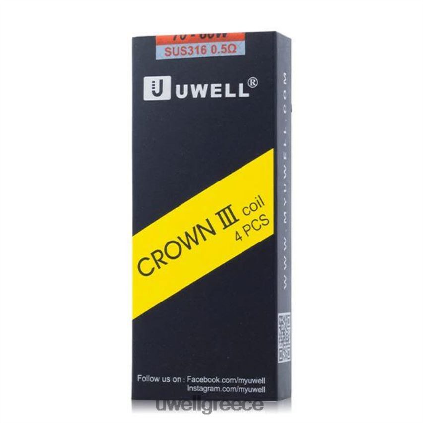 UWELL Athens - 4XVT2F93 UWELL CROWN 3 πηνία (4-συσκευασία) 05 ohm