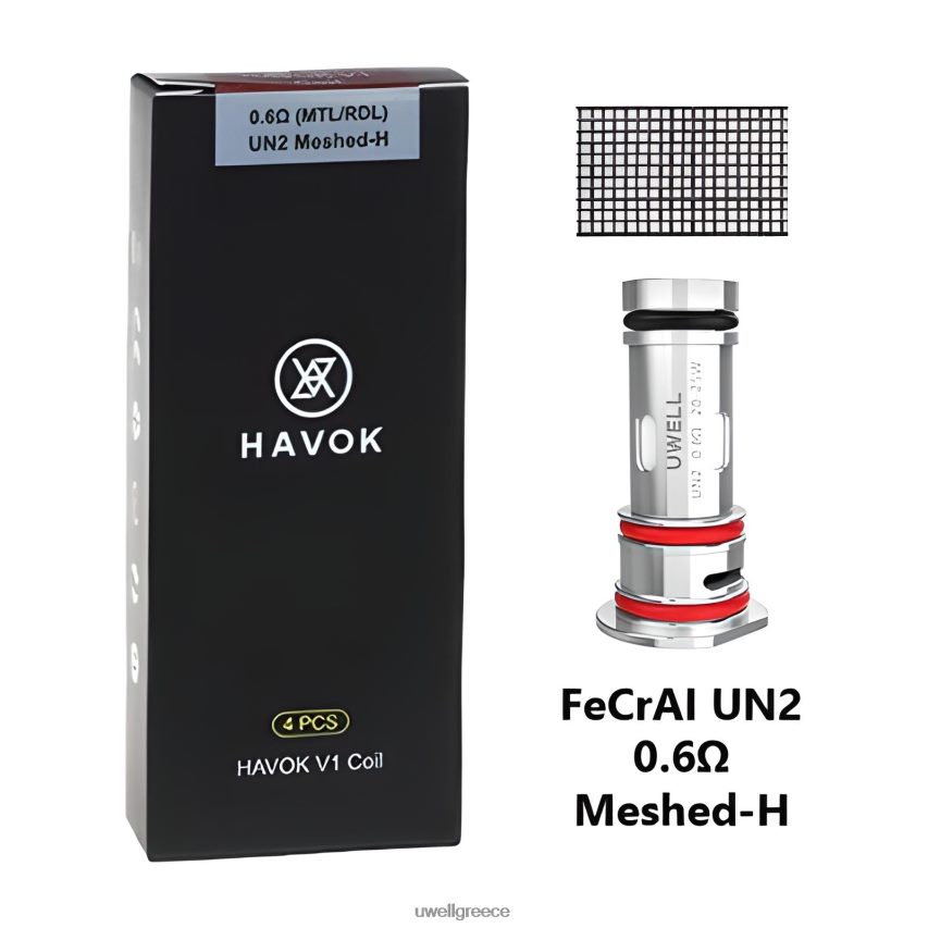 UWELL Greece - 4XVT2F151 UWELL HAVOK V1 πηνία (4-συσκευασία) 06 ohm