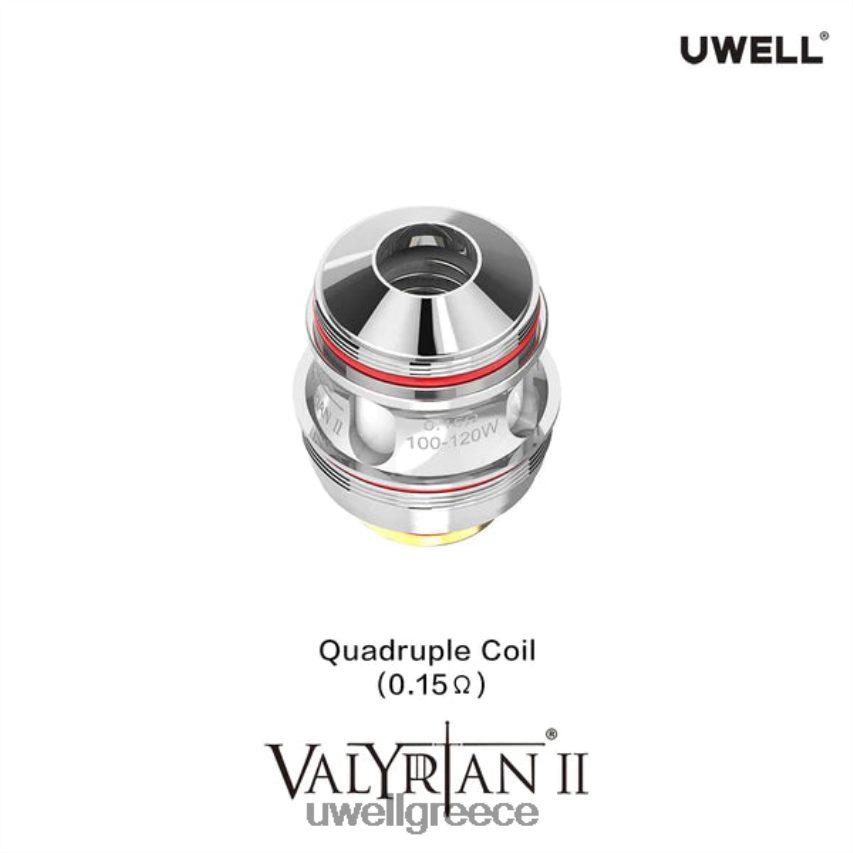 UWELL Greece - 4XVT2F31 UWELL VALYRIAN 2 ανταλλακτικά πηνία (2-συσκευασία) τετραπλό 015ohm