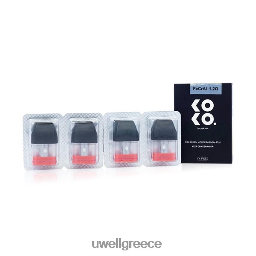 UWELL Vape Price - 4XVT2F95 UWELL CALIBURN KOKO λοβοί (συσκευασία 4) 12 ohm